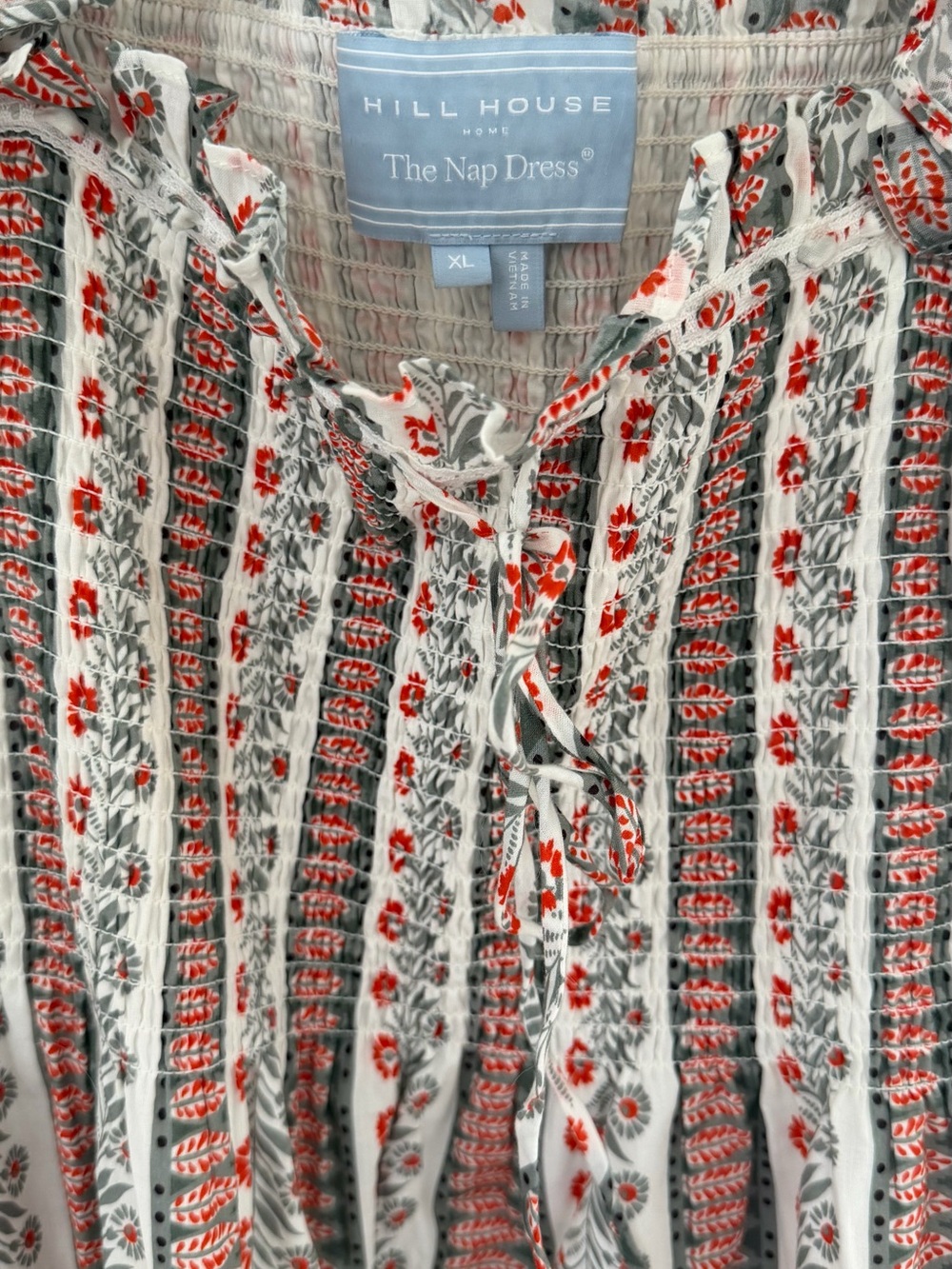 Hill House The Scarlett Dress White Floral Smocked Tunic